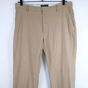Banana Republic Mens Dress Pants Gavin 38 x 32 Flat Front Tan
